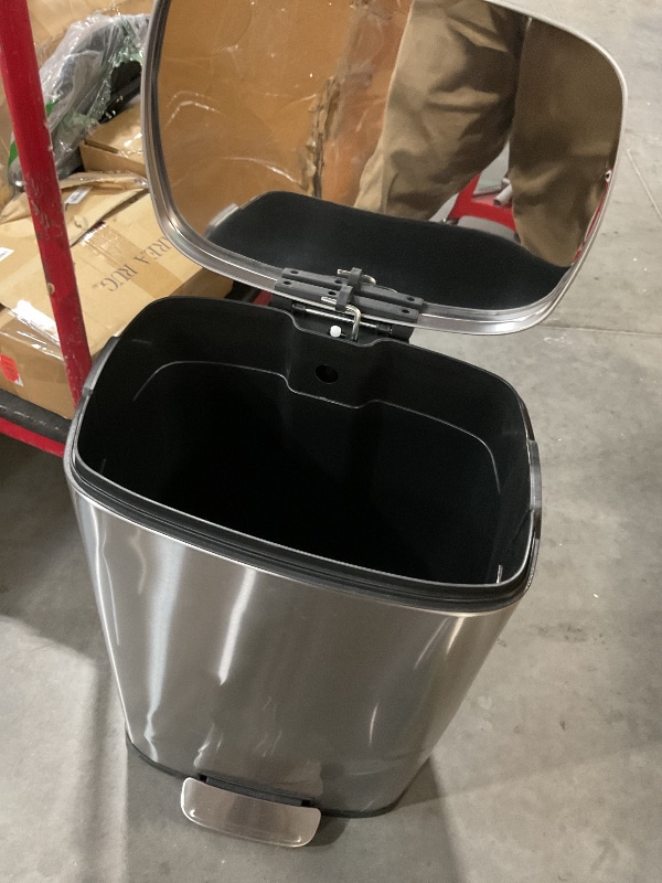 Photo 1 of (See images for damage) 50L/13Gal Heavy Duty Hands-Free Stainless Steel Commercial/Kitchen Step Trash Can, Fingerprint-Resistant