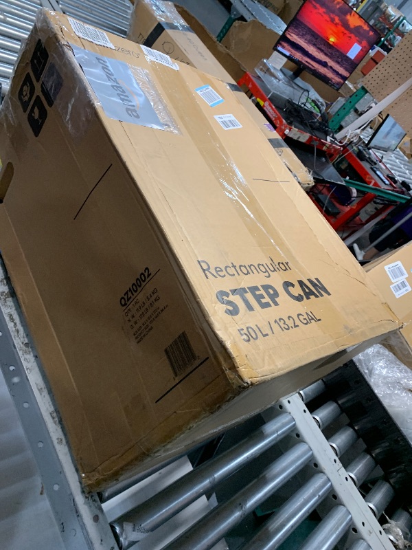 Photo 1 of (See images for damage) 50L/13Gal Heavy Duty Hands-Free Stainless Steel Commercial/Kitchen Step Trash Can, Fingerprint-Resistant