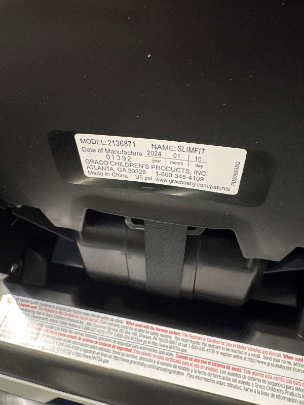 Photo 1 of ***MANUFACTURER DATE 1/10/2024***
Graco Slimfit 3 in 1 Convertible Car Seat Slim & Comfy Design Saves Space in Your Back Seat, Redmond