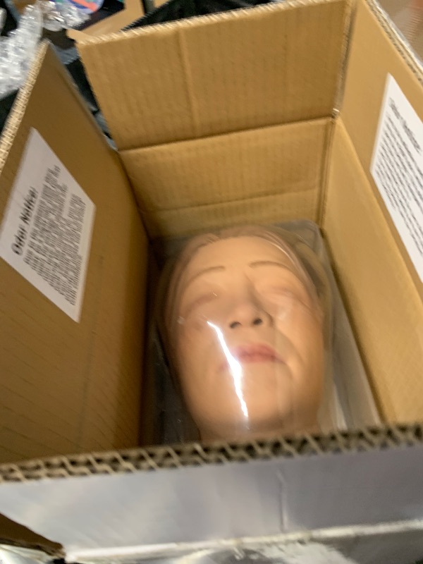 Photo 1 of MedEduQuest Injection Face Training Model, Silicone Mannequin Face for Injection Training, Multi-Directional Injection Training Facial Model for Medical Students, Estheticians