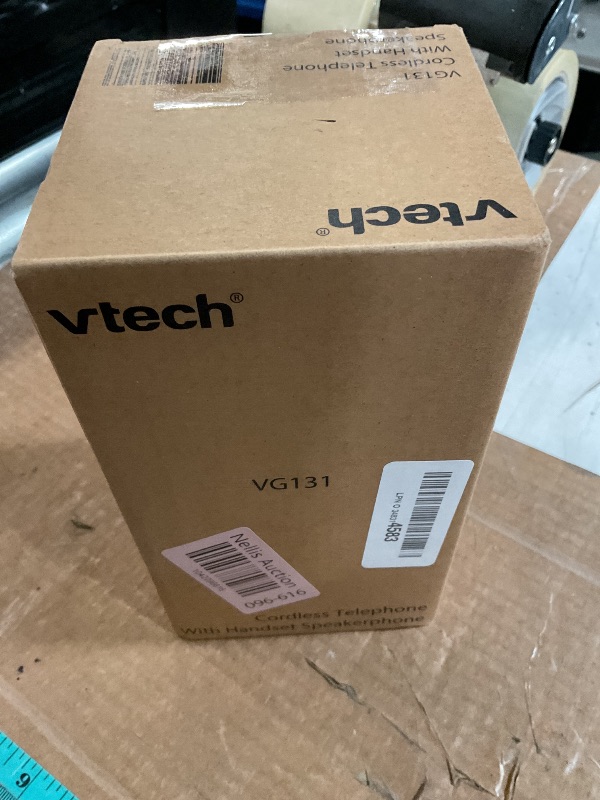 Photo 1 of [New] VTech VG131 DECT 6.0 Cordless Phone - Bluetooth Connection, Blue-White Display, Big Buttons, Full Duplex Speakerphone, Caller ID,Easy Wall Mount, 1000ft Range (White/Grey)