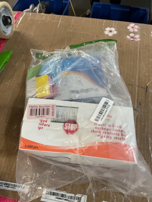 Photo 1 of 5506 Pcs Clothing Tag Machine Kit, Label Applicator Dressmaker Labels Industrial Clothing Tagger Tag Machine with 5 Pcs Steel Needles 5000 Pcs 2" Barbs Fasteners 500 Pcs Price Tags (5506 Pcs)