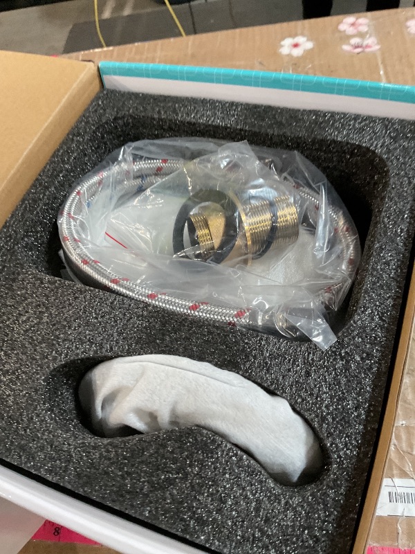 Photo 1 of Elegant Alien Brushed Gold Bathroom Sink Faucet Single Hole,AUU Waterfall Vanity Sink Faucet Solid Brass,Single Handle Basin Tap with Pop Up Drian&Deck Plate