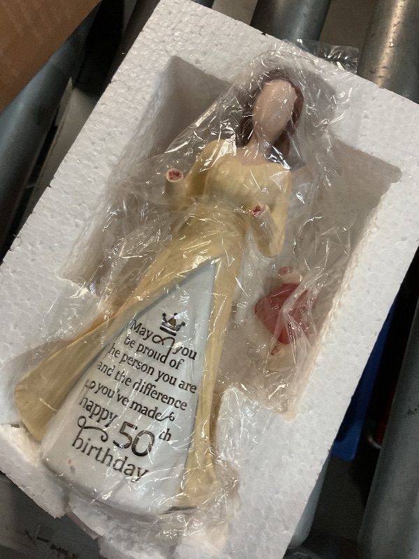 Photo 1 of (See images for damage) Storieme 50th Birthday Gift for Women: Angel Figurines for Mom, Best Friend, Sister, Wife, Daughter - Unique 50 Years Old Present