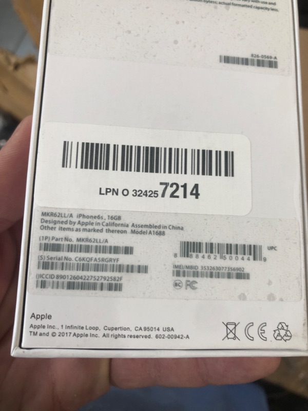 Photo 1 of (PARTS/SCRAP) (NO POWER) Phone 6s 16gb Gold (New)- Unlocked