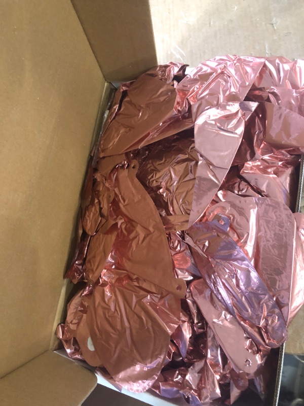 Photo 1 of ***(USED/ UNKNOWN IF MISSING PARTS)***[85 PCS] 16" Foil Personalized Name Happy Birthday Balloons Letters, Mylar Aluminum Custom Name and Age Letter Balloons, 2 Sets A- Z & 0-9 for Birthday Party Graduation, Mother's Day Event (Rose)