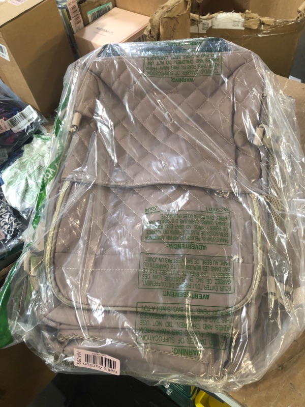 Photo 1 of BAGSMART Rolling Backpack for Women, Wheeled Backpack with Packing Cube, Travel Back pack with Wheels, Carry On Suitcase Bag 17 Inch Large Roller Daypack, Champagne