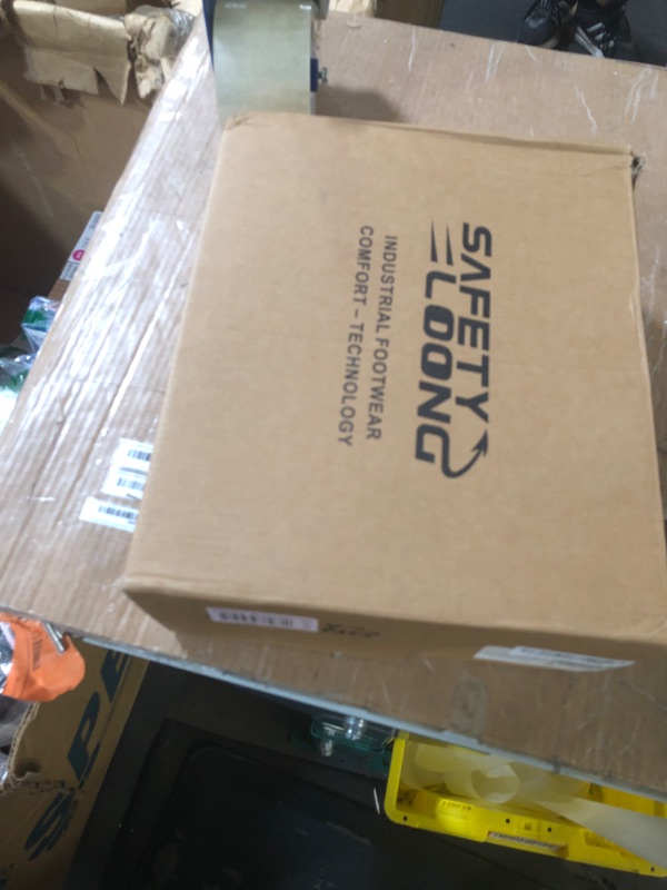 Photo 1 of SAFETY LOONG Moc Toe Work Boots for Men Soft Toe Comfortable Full Grain Leather Non Slip Wedge Outsole Construction 6" Workboots 9