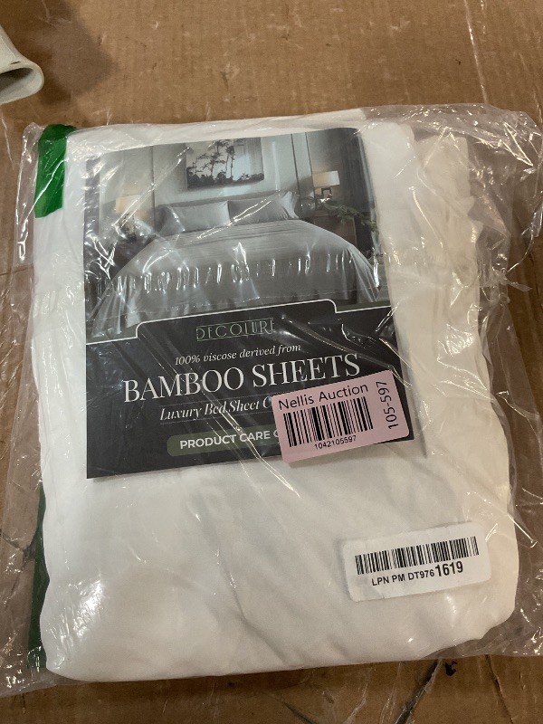 Photo 1 of (Incomplete)  100% Organic Viscose Derived from Bamboo Sheets Twin Size 3pcs - Ultra Soft & Luxuriously Cooling