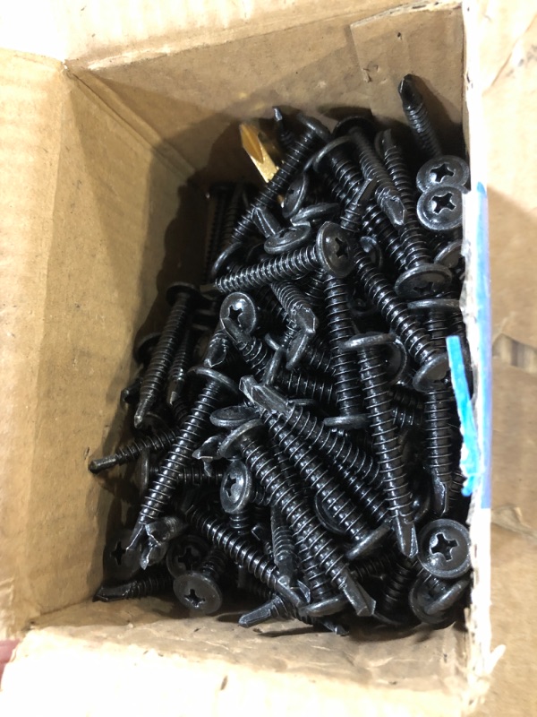 Photo 1 of (150 pcs) Wensilon #10×1-1/2” for Sheet Metal Self-Tapping Screws 410 Black Stainless Steel Truss Head High-Strength Quick Tapping