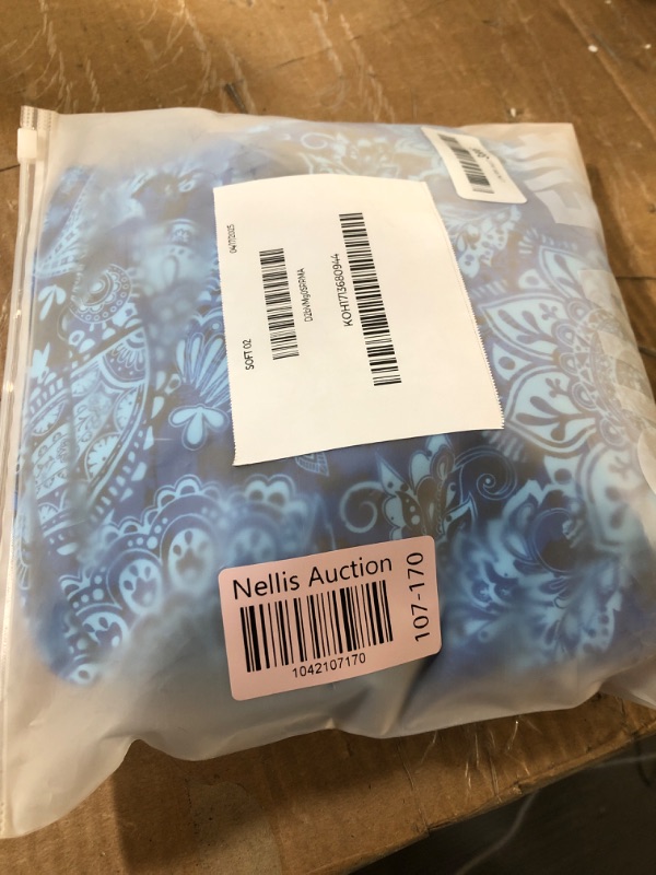 Photo 1 of Aqua Eve Two Piece Women's Tankini Swimsuits Blouson Swim Tank Top with Shorts Modest Bathing Suits Blue Paisley M