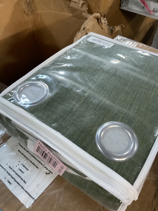 Photo 1 of (USED/FAIR)  (SINGLE) HPD Half Price Drapes Grommet Linen Curtains 84 Inches Long Room Darkening Curtains for Bedroom & Living Room (1 Panel), 50W x 84L, Tuscany Green