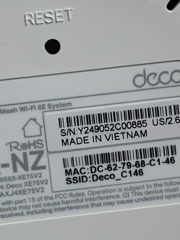 Photo 1 of TP-Link Deco AXE5400 Tri-Band WiFi 6E Mesh System - Wi-Fi up to 7200 Sq.Ft, Engadget Rated Best Mesh For Most People, Replaces WiFi Router and Extender, AI-Driven Mesh New 6GHz Band, 3-Pack(Deco XE75)