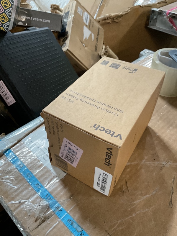 Photo 1 of [New] VTech VG134 DECT 6.0 Cordless Home Phone with Bluetooth Connection, Digital Answering Machine, Backlit Display,Full Duplex Speakerphone, Caller ID/Call Waiting,1000 ft Range (White/Grey)