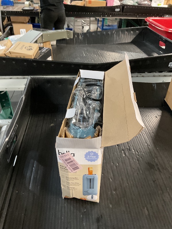 Photo 1 of bella 2 Slice Slim Toaster, 6 Setting Shade Control w Reheat and Cancel Buttons, Removable Crumb Tray, 10” Long Slot, Anti Jam & Auto Shutoff, Auto Centering Guides and Cord Wrap, 900 Watt, Surf