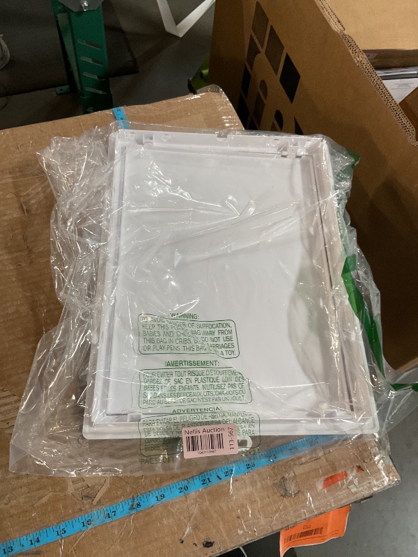Photo 1 of 12" x 16" White Plastic Access Panel. Service Shaft Door Panel. Plumbing, Electricity, Heating, Alarm Wall Access Panel for Drywall. Bathroom Services Access Hole Cover. (12" x 16")