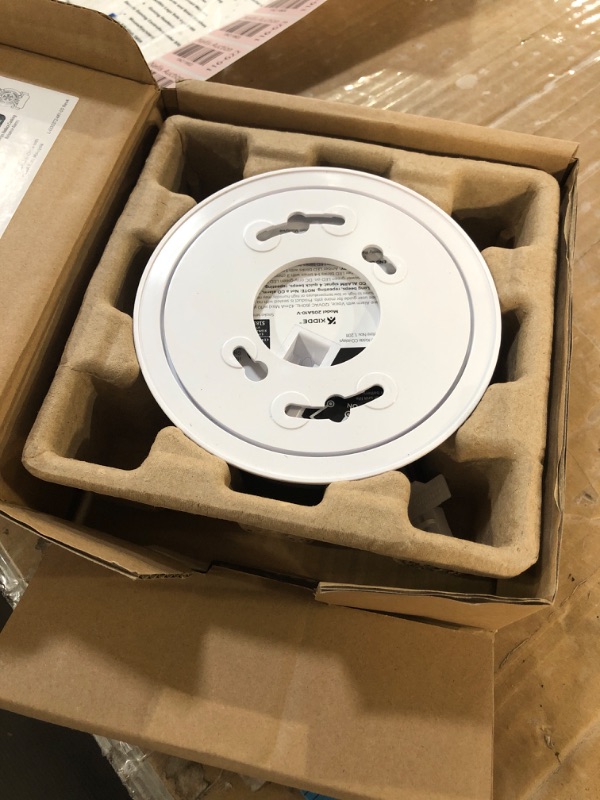 Photo 1 of Kidde Hardwired Smoke Detector, 10-Year Battery Backup, Voice Alerts, Interconnectable, LED Warning Light Indicators