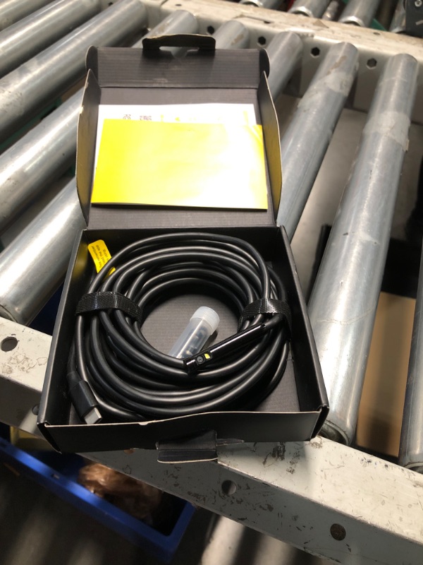 Photo 1 of Anykit Dual Lens Endoscope Camera, Type-C Borescope with 8 Adjustable LED Lights, IP67 Waterproof 16.5ft Semi-Rigid Snake Cord Inspection Camera Compatible with Type C iPhone 15 & Android Phone