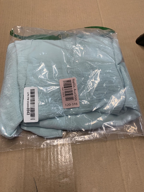 Photo 1 of (BAGGED) FANCYINN Womens 2 Piece Crop Pants Set V Neck Tank Wide Strap Tops High Waisted Cropped Paper Bag Pants with Belt Bright Blue Top & Wide Leg Pants S