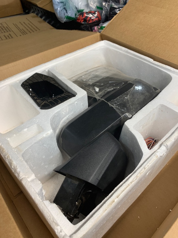 Photo 1 of (driver side only) (no pair) SCITOO Tow Mirror Compatible with for 2019-2022 For Chevy For Silverado 1500 Pickup Truck Mirrors Power Heated Turn Signal Width Puddle Running Back-up Light Temp Sensor Chrome Towing Mirrors LH