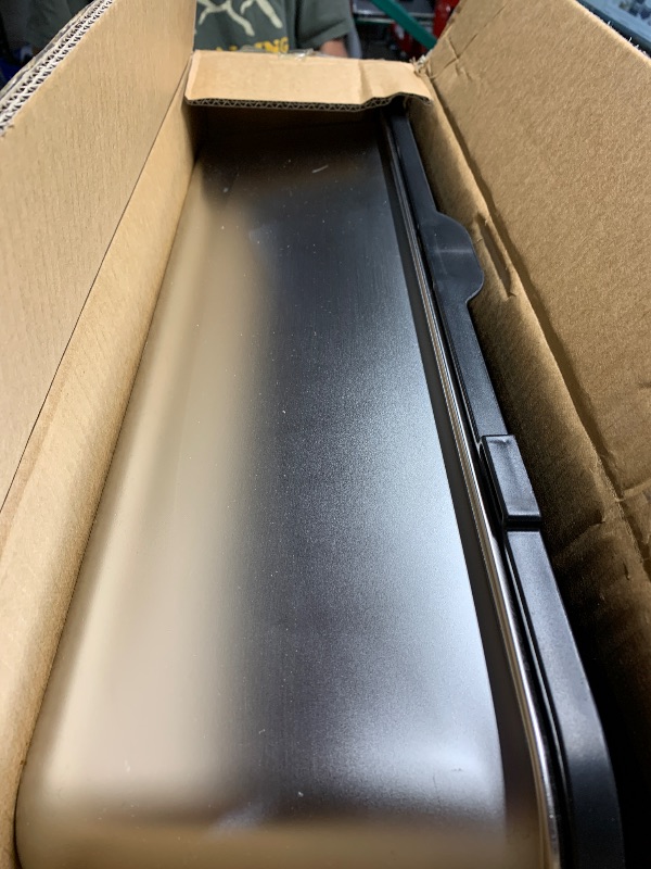 Photo 1 of (PARTIAL SET) Stainless Steel Litter Box with Lid,Front Entry Top Exit Kitty LitterBox,Extra Large Enclosed Metal Cat Box with Litter Scoop & Litter Mat-Black