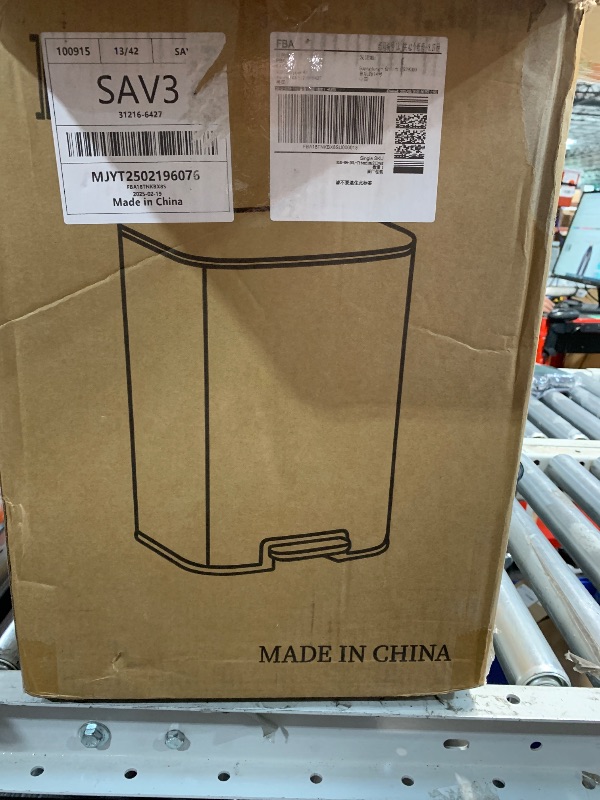 Photo 1 of (SMALL) (USED/FAIR) (NO BAGS)  KUK 2 Gallon Kitchen Trash Can with Lid, Heavy Duty Hands-Free Stainless Steel Commercial Step Trash Bin with Removable Inner Bucket, Pedal Rubbish Bin for Home Office and Kitchen, 