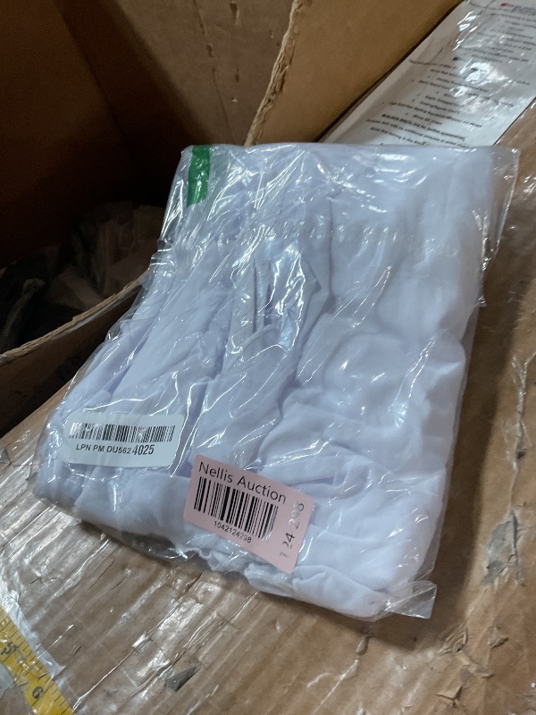 Photo 1 of (used) BORIFLORS Women's Sexy Ruched Bodycon Midi Dresses Elegant Sleeveless Backless Ruffle Hem Cocktail Party Tank Dress, Medium, White