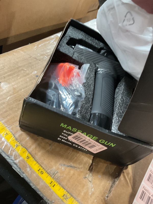 Photo 1 of **FOR PARTS ONLY/ NON-FUNCTIONAL** TOLOCO Massage Gun, Deep Tissue Back Massage for Athletes for Pain Relief, Percussion Massager with 10 Massages Heads & Silent Brushless Motor, Gifts for Fathers Day, Black