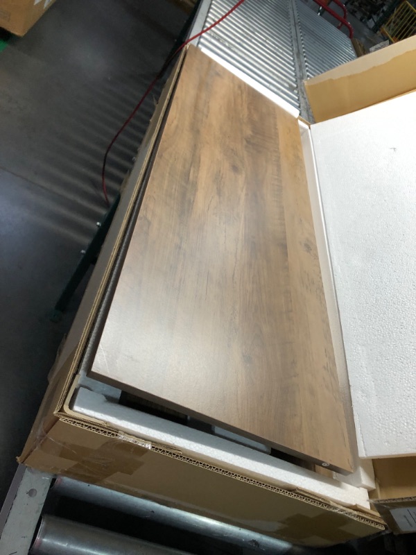 Photo 1 of *** FACTORY SEALED***Galano Heron Shoe Storage Bench with 2 Mirror Drawers, Freestanding Organizer with Open Shelves for Entryway, 15.7" D x 43.3" W x 18.9" H, Knotty Oak