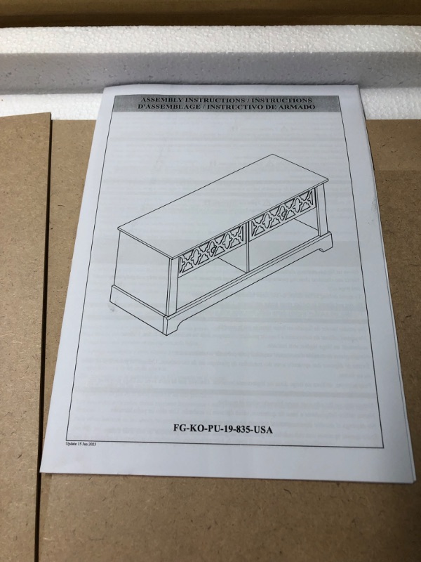 Photo 1 of *** FACTORY SEALED***Galano Heron Shoe Storage Bench with 2 Mirror Drawers, Freestanding Organizer with Open Shelves for Entryway, 15.7" D x 43.3" W x 18.9" H, Knotty Oak