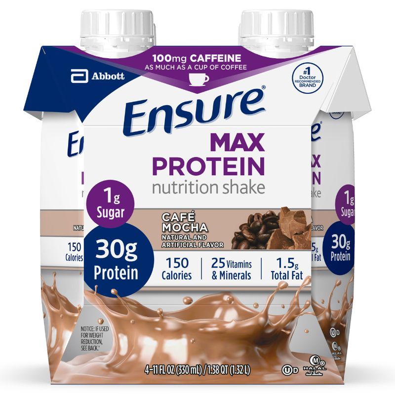 Photo 1 of *** FACTORY SEALED***Ensure Max Protein Nutrition Shake Cafe Mocha 11 Fl Oz 12 Count EXPIRES MARCH 1, 2026
