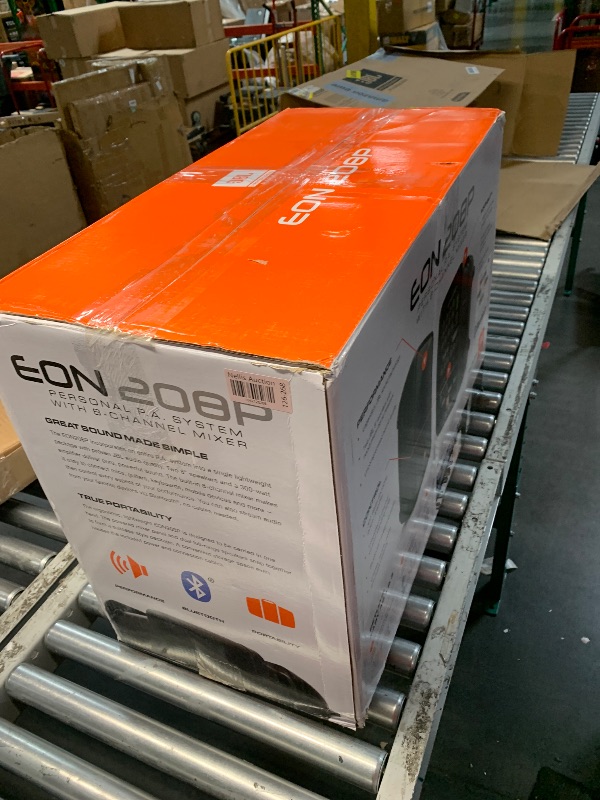 Photo 1 of (NOT FUNCTIONAL) (MISSING SPEAKER WIRE FOR RIGHT SIDE) (PARTS)  JBL Professional EON208P Portable All-in-One Dual Speaker, 2-way PA System with AKG Vocal Microphone, 8-Channel Mixer and Bluetooth, Black