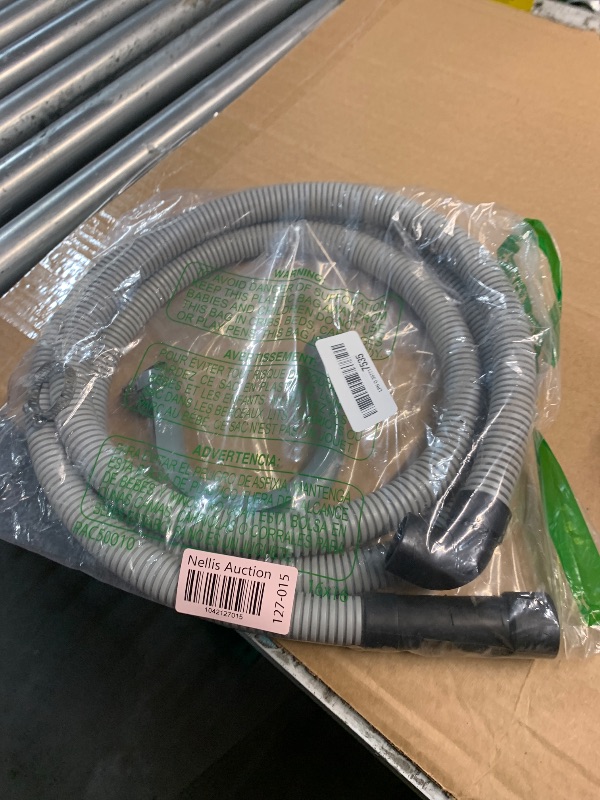 Photo 1 of Washing Machine Drain Hose Extension, Universal Replacement Drain Hose Fit with 5/8 Inch, 7/8 Inch, or 1 Inch OD Drain Outlet for Washing Machine, Dishwasher & Other Applications?Gray PVC?8FT?