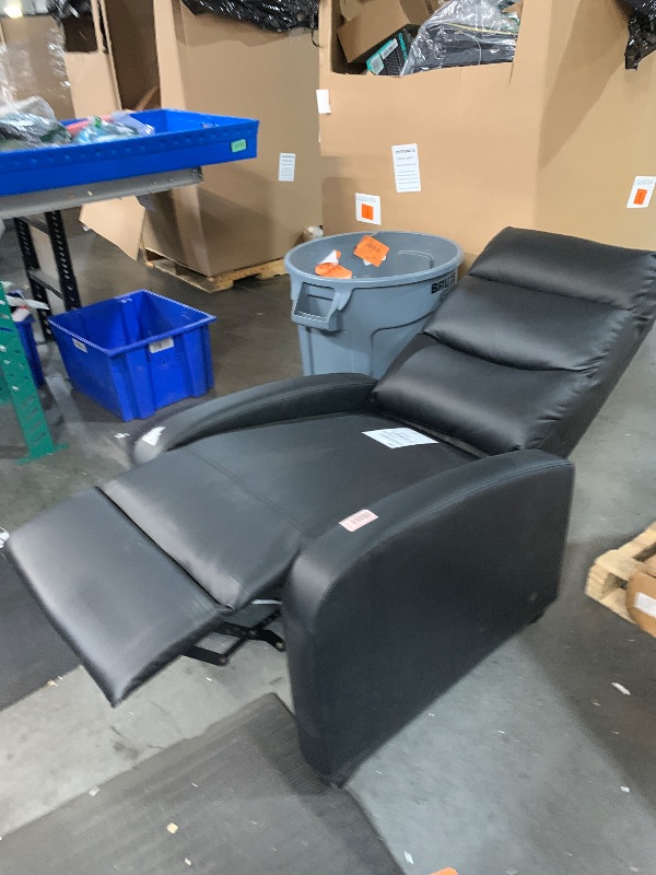 Photo 1 of (Used)(see images) KISLOT Recliner Chair for Adults Push Back Armchair Home Theater Seating with Lumbar Support Single Sofa for Living Room.Black(PU Leather)