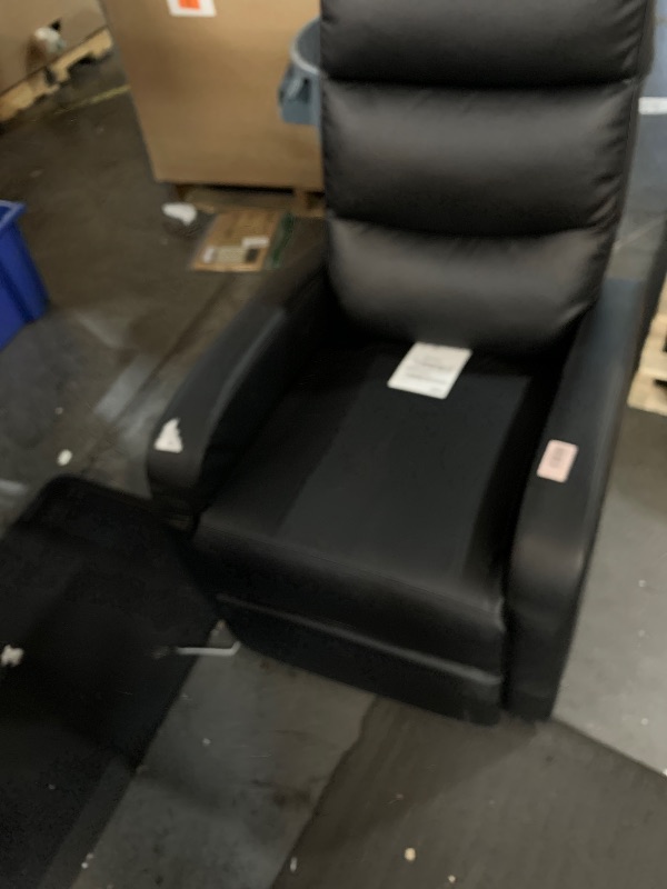 Photo 1 of (Used)(see images) KISLOT Recliner Chair for Adults Push Back Armchair Home Theater Seating with Lumbar Support Single Sofa for Living Room.Black(PU Leather)