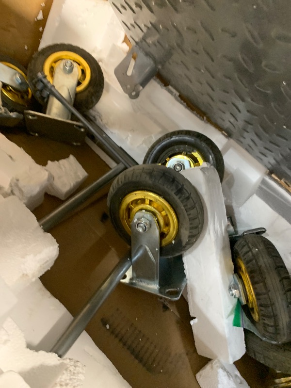 Photo 1 of (PARTIAL SET) (HEAVILY USED) Foldable Platform Truck Push Dolly Heavy Duty 2000 lb. Weight Capacity with Brake and 6" 360 Degree Swivel Wheels