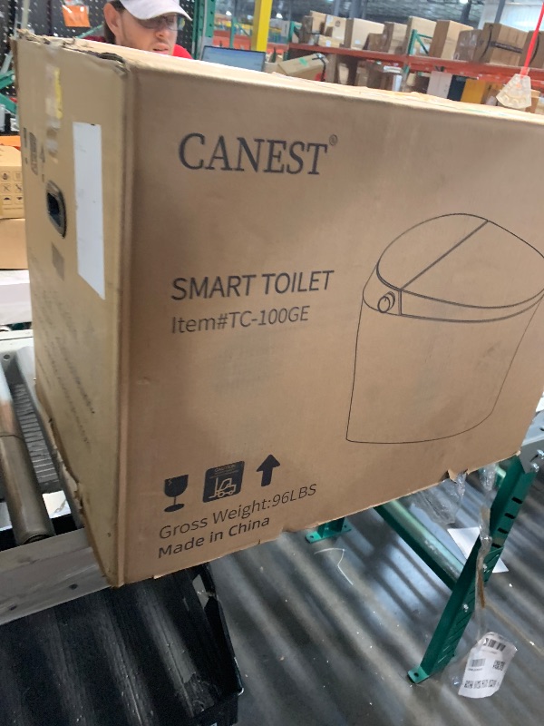 Photo 1 of CANEST Smart Bidet Toilet, Smart Toilet with Bidet Built in, Pump-assisted Flush, Foot Sensor Operation, Warm Water, Heated Seat, Air Dryer, Digital Display (TC-100GE)