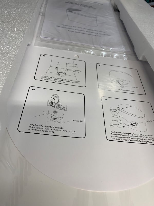 Photo 1 of CANEST Smart Bidet Toilet, Smart Toilet with Bidet Built in, Pump-assisted Flush, Foot Sensor Operation, Warm Water, Heated Seat, Air Dryer, Digital Display (TC-100GE)