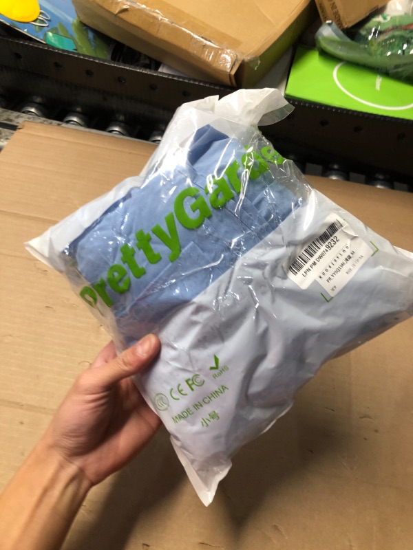 Photo 1 of (MEDIUM) (BAGGED) PRETTYGARDEN Women's 2025 Summer Casual Long Dresses Cap Sleeve Patchwork A Line Flowy Modest Elegant Homecoming Maxi Dress (Light Blue,Medium)