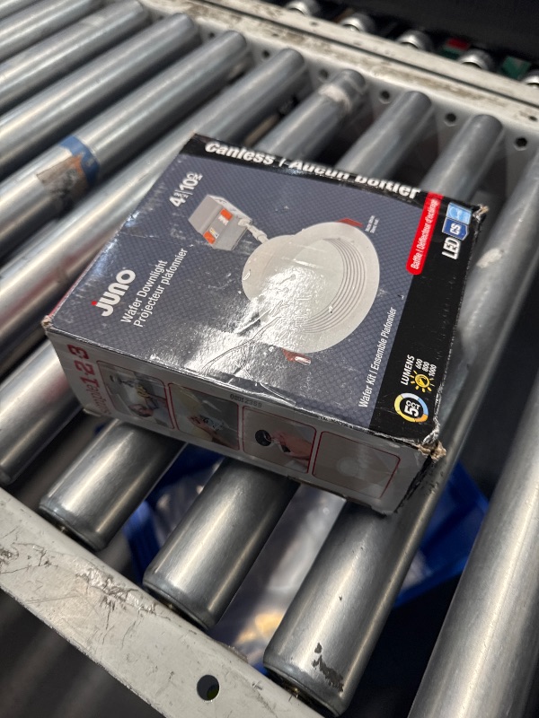 Photo 1 of Juno Canless LED Wafer Light, Round Wafer Downlight, 5-in-1 Switchable White Color Temperature, Adjustable Brightness, Deep Regressed Baffled Trim, 4-Inch, White (WF4 Dreg B ALO19 SWW5 90CRI MW M6)