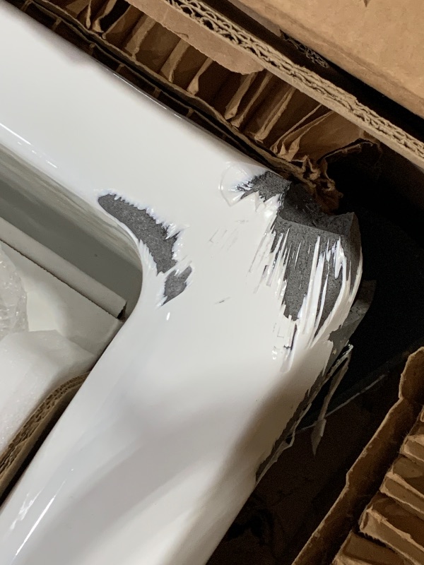 Photo 1 of (please see all images for damage) KOHLER Riverby 35-3/4" Undermount Single-Bowl Farmhouse Workstation Kitchen Sink, Includes Accessories, White