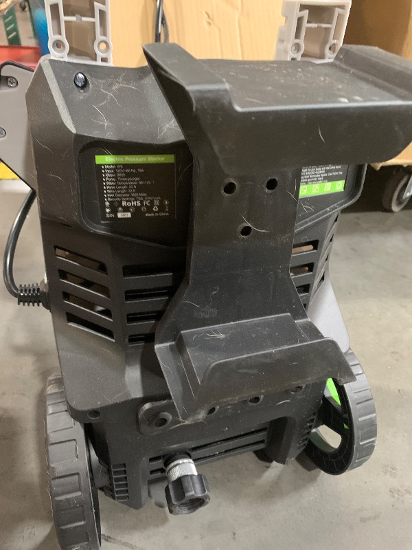 Photo 1 of ***(USED/ UNKNOWN IF MISSING PARTS)***Pressure Washer, 4800PSI 2.9 GPM Max Power Washer with Foam Cannon Electric Pressure Washer 56FT for Cars, Fences, Patios, Decks, Patios and Driveway Powerwasher