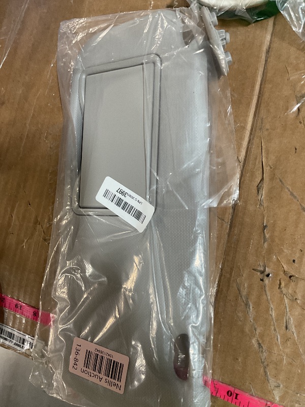 Photo 1 of Mobestech Grey Driver Side Sun Visor with Mirror Replacement Car Interior Sun Protection Visor with Vanity Mirror