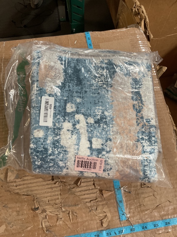 Photo 1 of BEIMO Area Rugs 3x5 for Living Room Bedroom, Modern Abstract Machine Washable Soft Blue Rug, Floor Carpet with Non Slip Backing for Dining Room