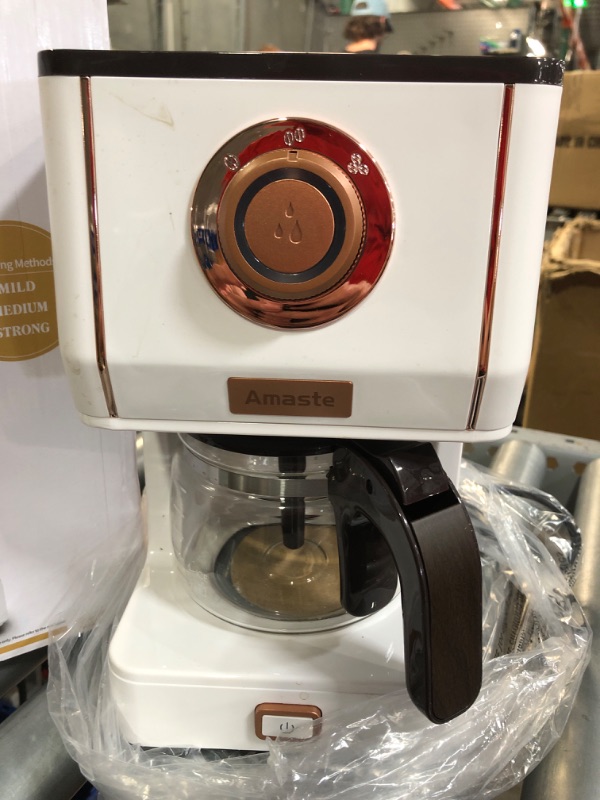 Photo 1 of (see images) Amaste Retro Style Coffee Machine with 25 Oz Glass Coffee Pot, Reusable Coffee Filter & Three Brewing Modes