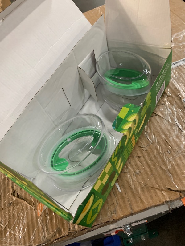 Photo 1 of *USED MISSING ONE*IMPRESA 3 Pack Guacamole Keeper with Airtight Lid, Guacamole Saver Container with Cover, Fresh Food Saver, Kitchen Storage Dip Container, Oval 1.5 Cups - Avocado Bowl