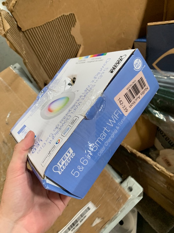 Photo 1 of Feit Electric Smart Recessed Downlights, 5-6 Inch, Wi-Fi LED, Dimmable Color-Changing, 1000 Lumens, 11.1W (75W Equivalent), Voice & App Control, Daylight to Soft White, 50,000 Hour Lifespan