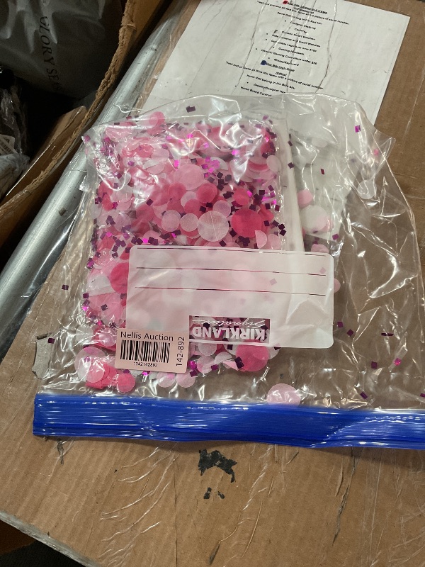 Photo 1 of TecUnite Round Tissue Paper Table Confetti Dots for Wedding Birthday Party Decoration, 1.76 oz(Pink Rose Red Confetti,1.5 cm plus 2.5 cm)