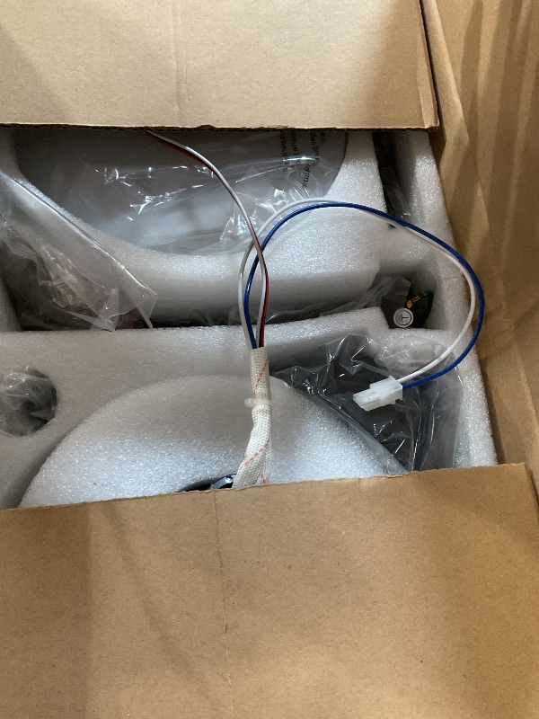 Photo 1 of (PARTIAL SET) (UNTESTED) LEDIARY Ceiling Fans with Lights,42 inch Ceiling Fans with Lights and Remote,3CCT,6 Speeds,Reversible DC Motor,Noiseless,Small Black Ceiling Fan for Bedroom Living Room and Patio, Indoor/Outdoor Use