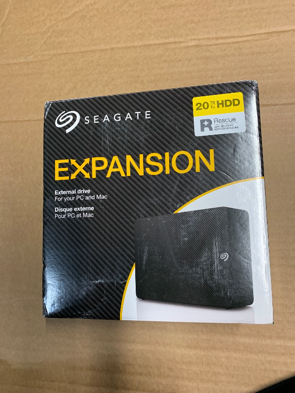 View 2 of Seagate Expansion 20TB External Hard Drive HDD - USB 3.0, with Rescue Data Recovery Services (STKP20000400)
